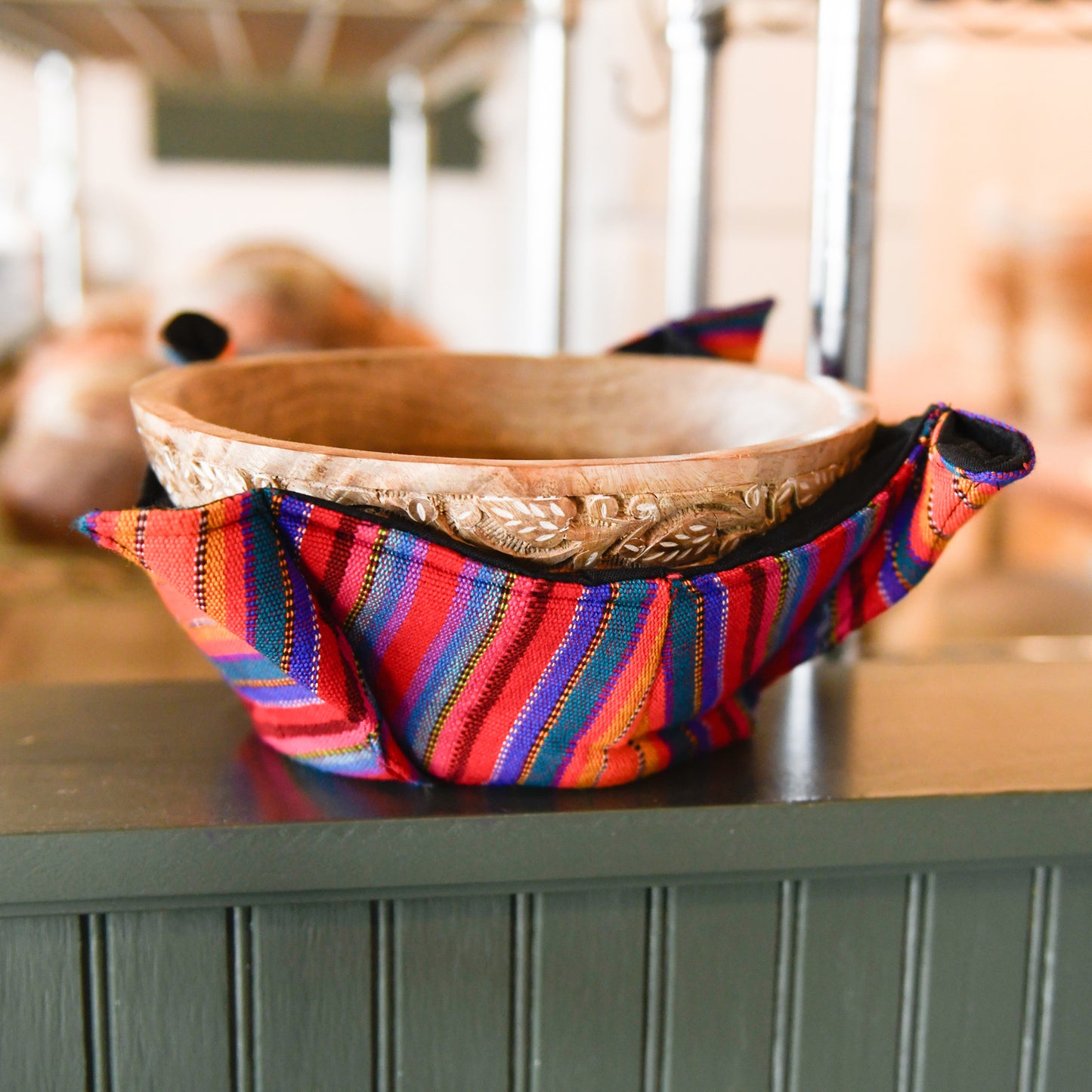 Handmade Fair Trade Ikat Bowl Cozy Guatemalan