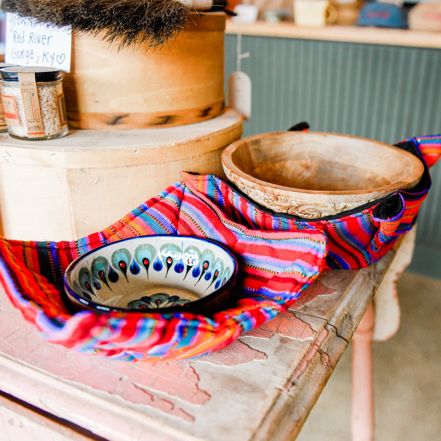 Handmade Fair Trade Ikat Bowl Cozy Guatemalan