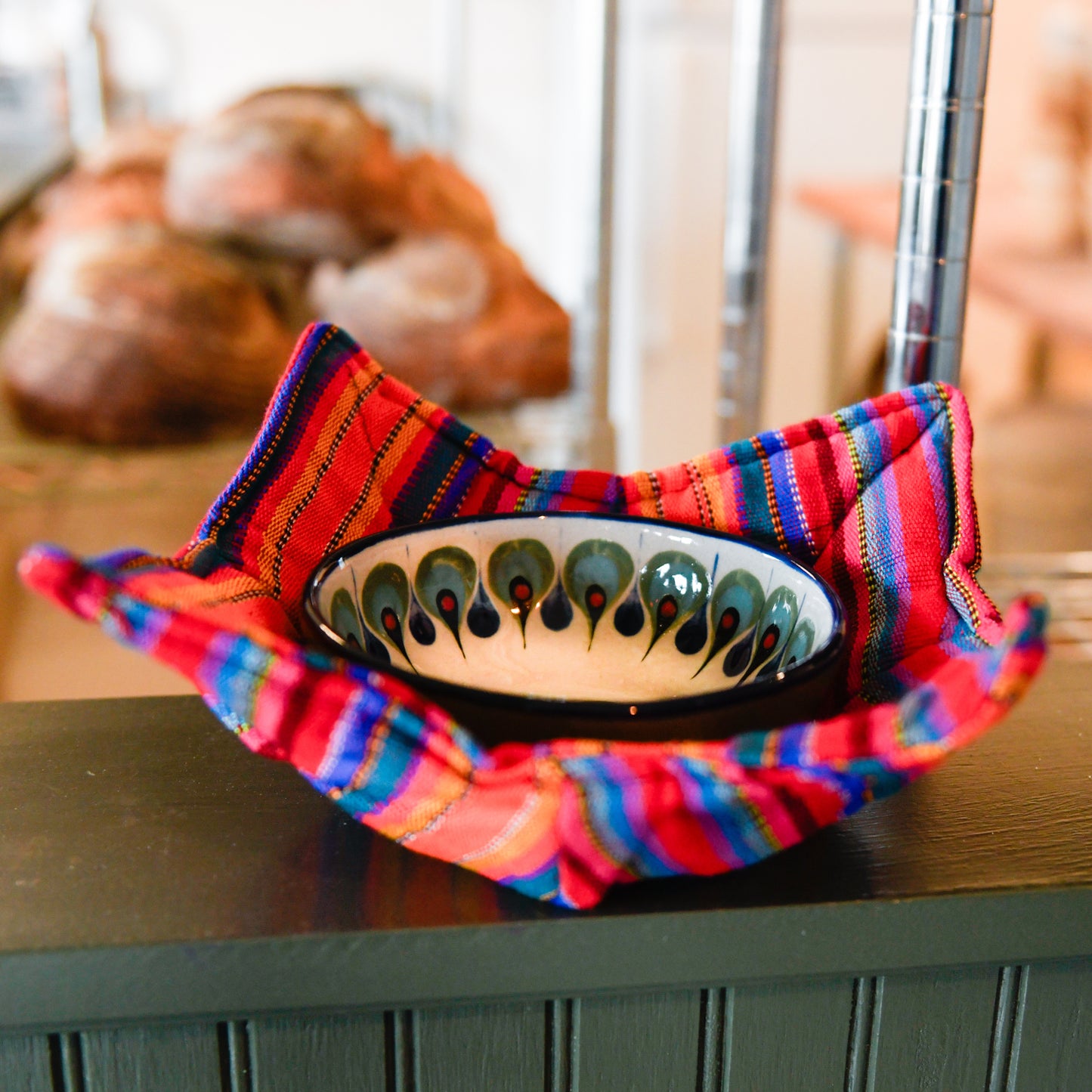 Handmade Fair Trade Ikat Bowl Cozy Guatemalan