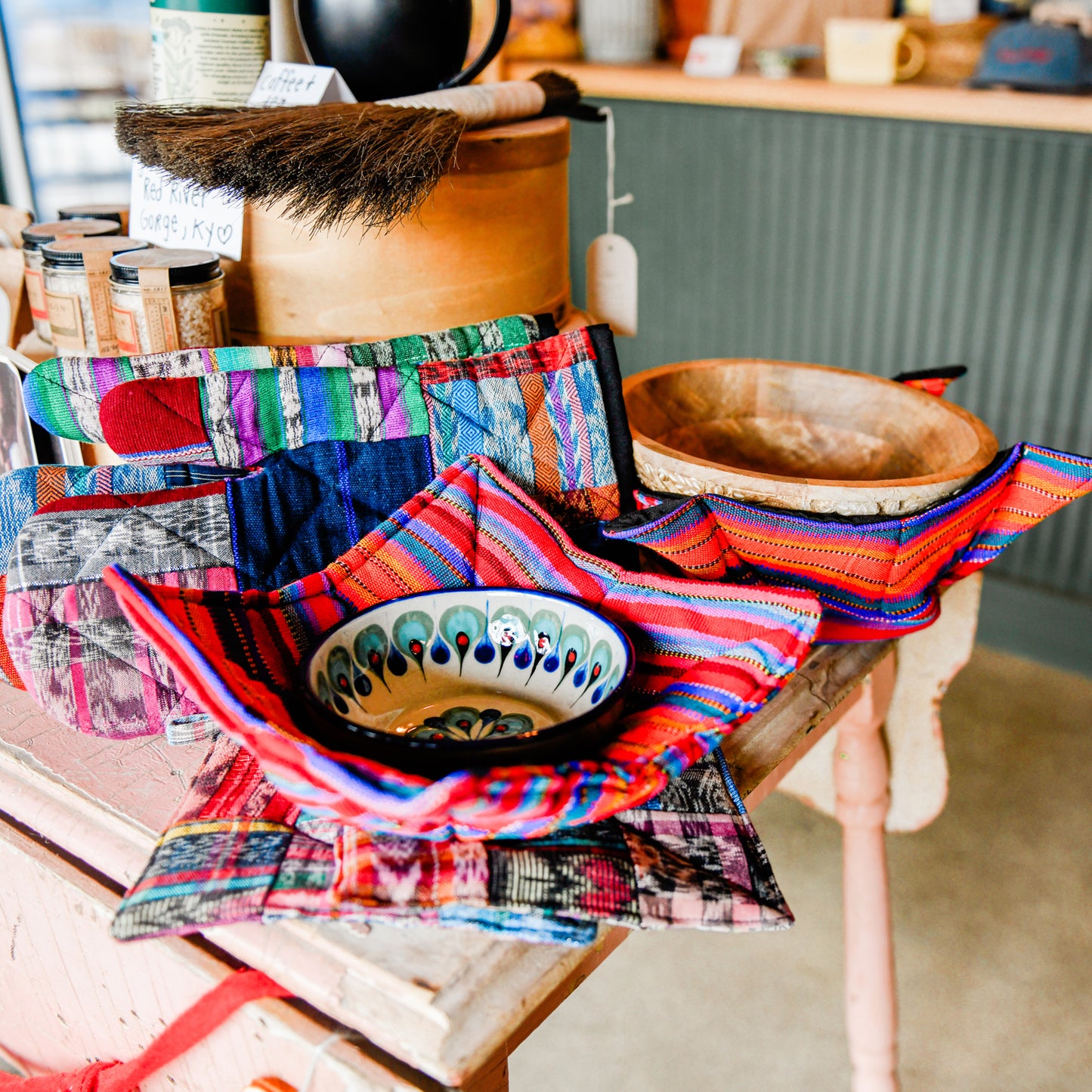 Handmade Fair Trade Ikat Bowl Cozy Guatemalan