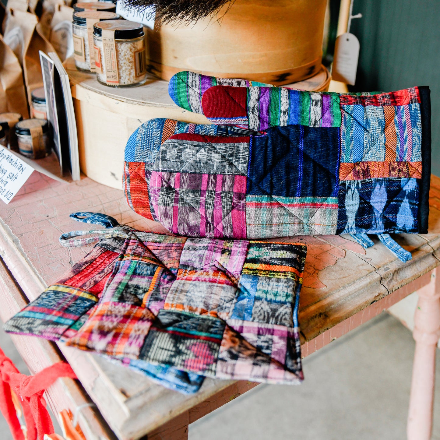 Patch oven mitts  Guatemalan Fair Trade