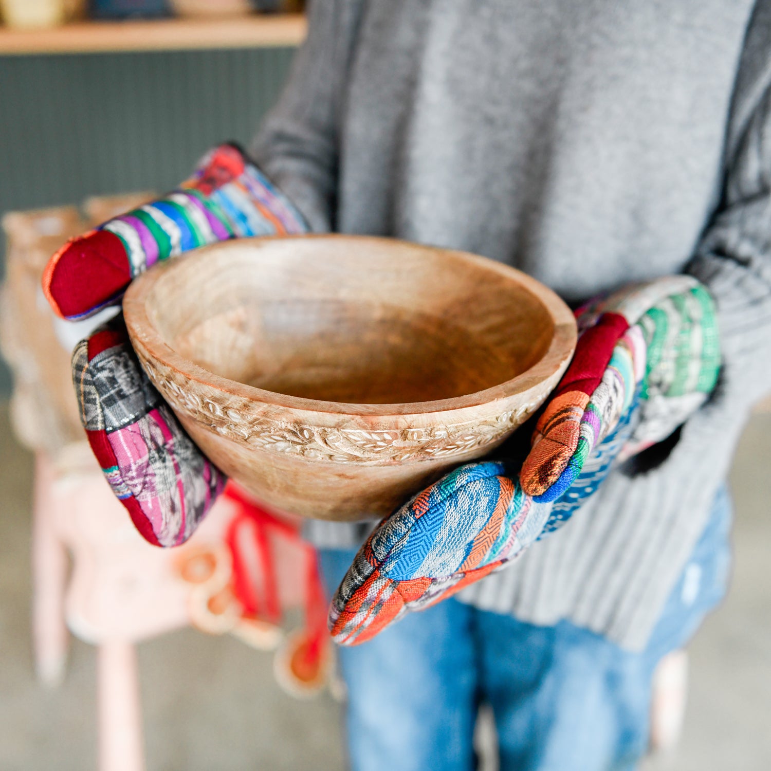 Patch oven mitts  Guatemalan Fair Trade