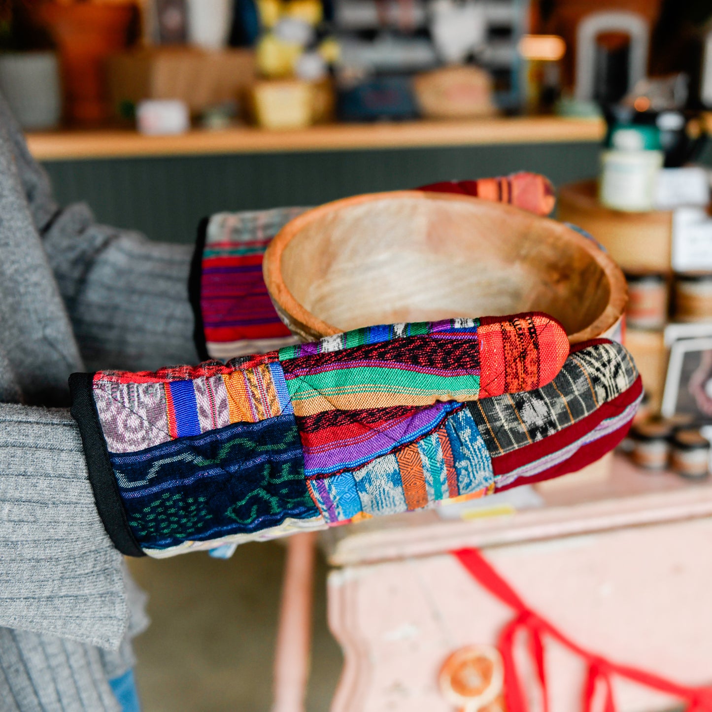 Patch oven mitts  Guatemalan Fair Trade