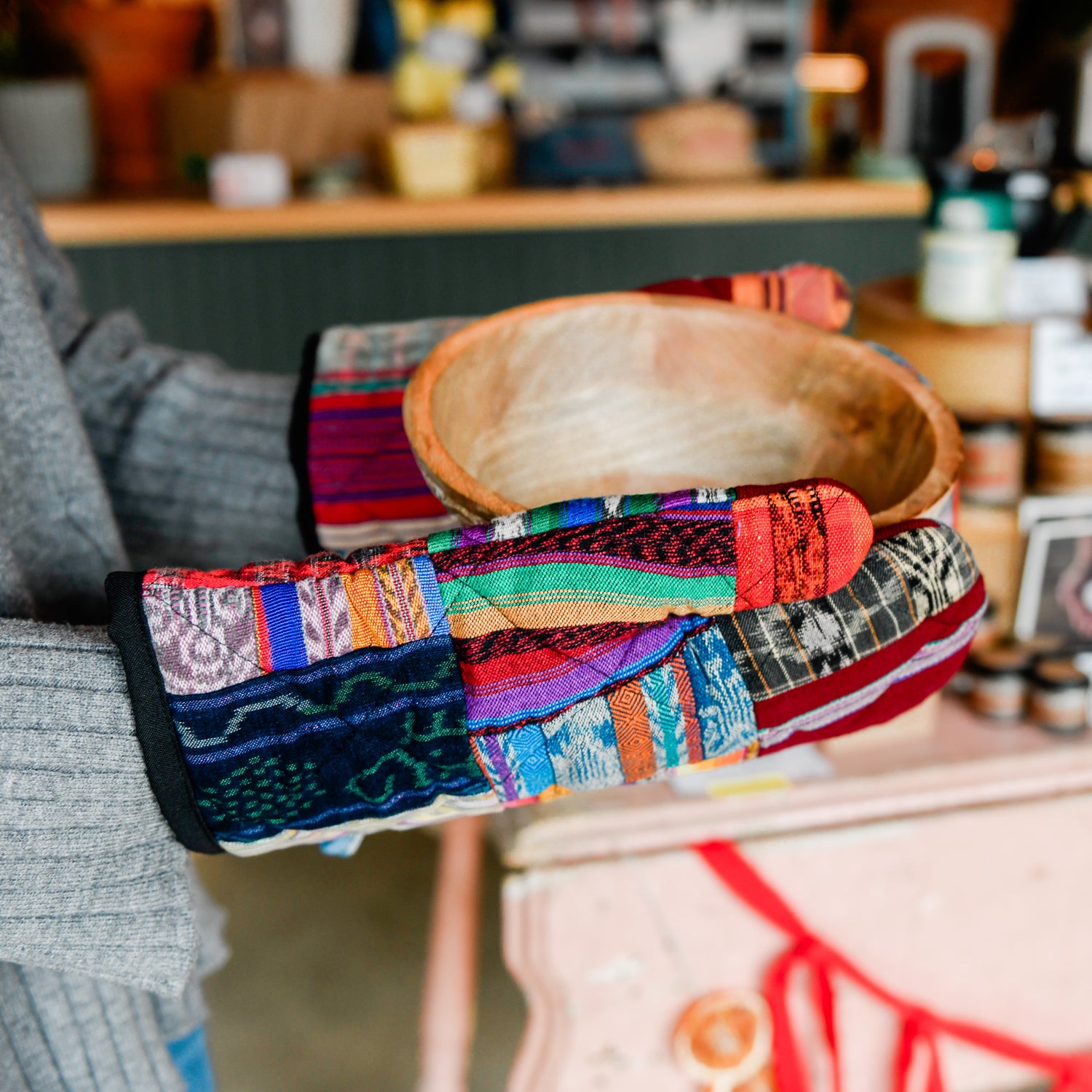 Patch oven mitts  Guatemalan Fair Trade