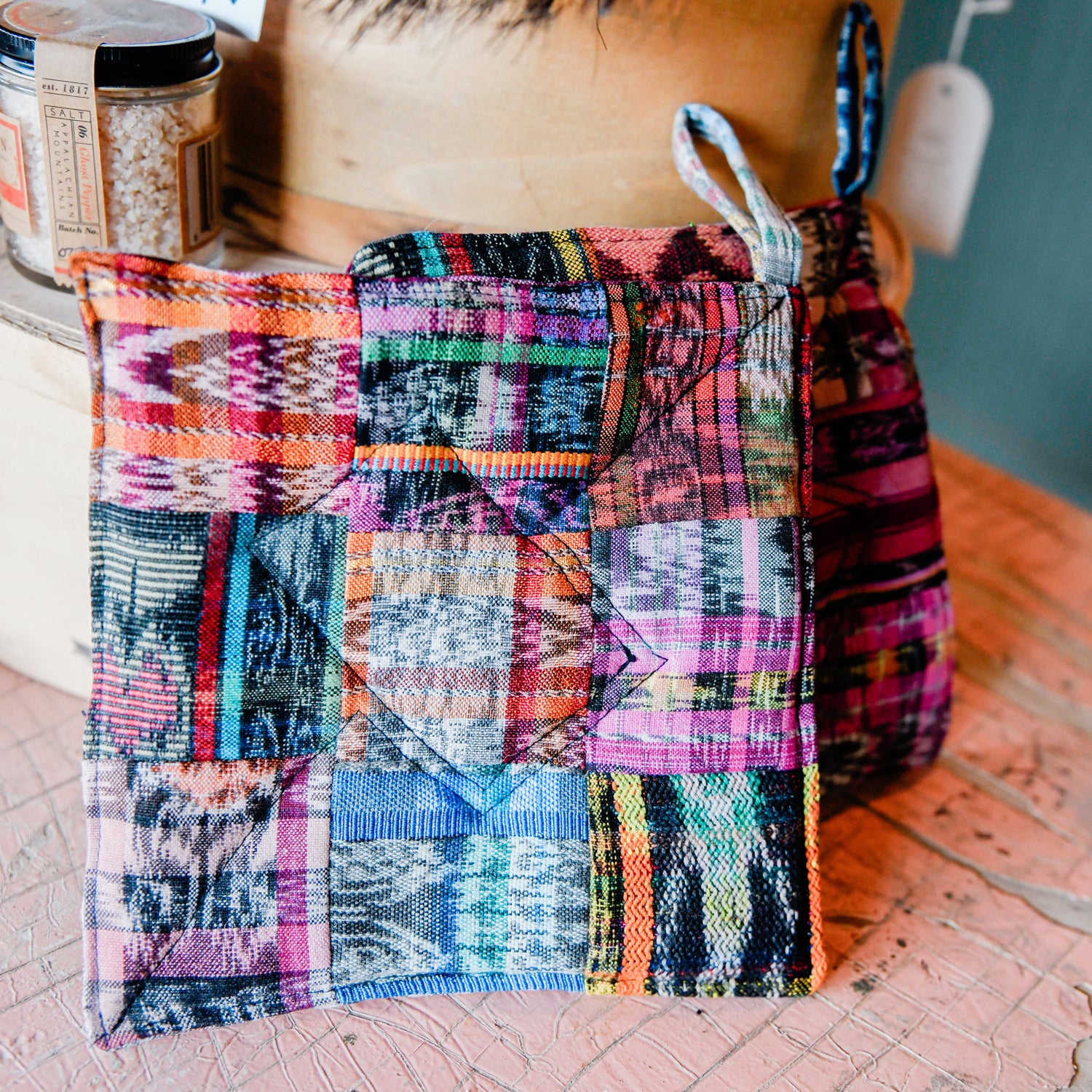 Patch potholder Mitt Guatemalan Fair Trade