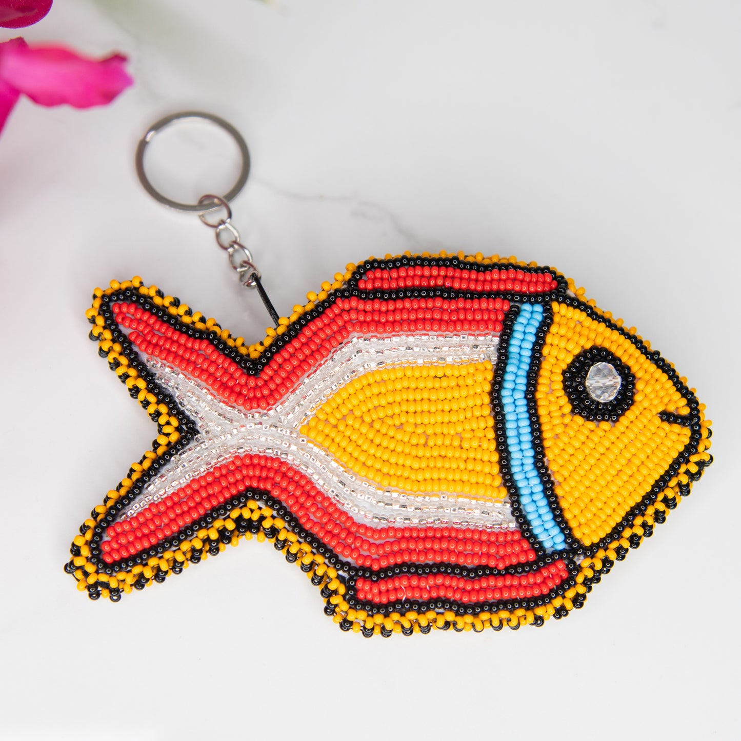 Fish Beaded Coin Bag