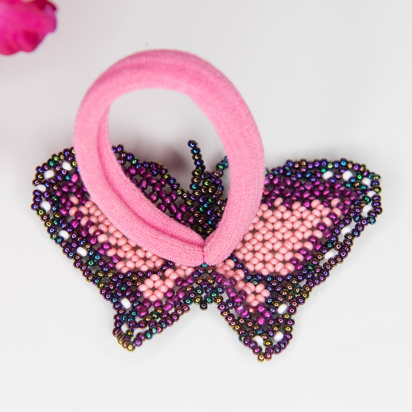 Butterfly Beaded Hair Tie