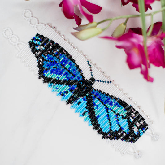 Blue Butterfly Cuff