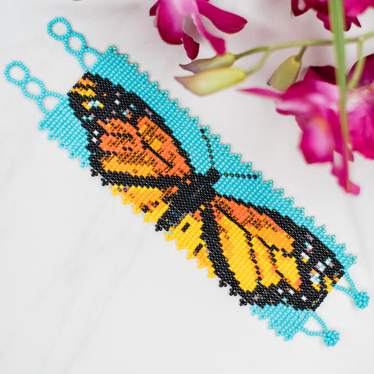 Orange Butterfly Cuff