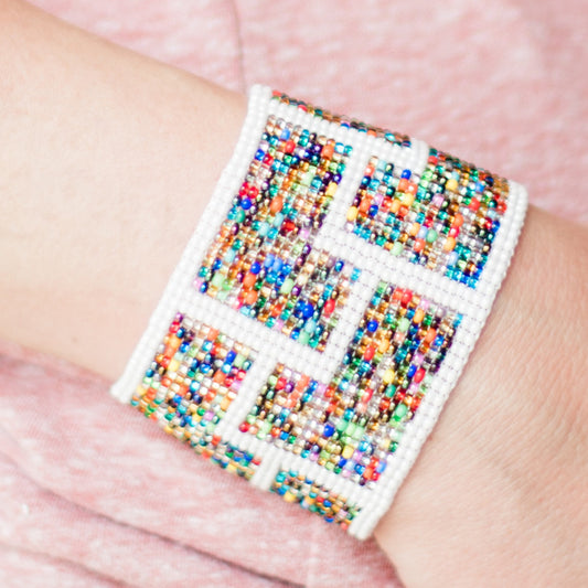 Mosaic Cuff White (Closeout)