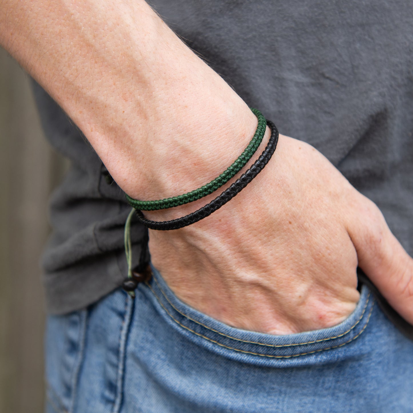 Small Braided Leather Bracelets