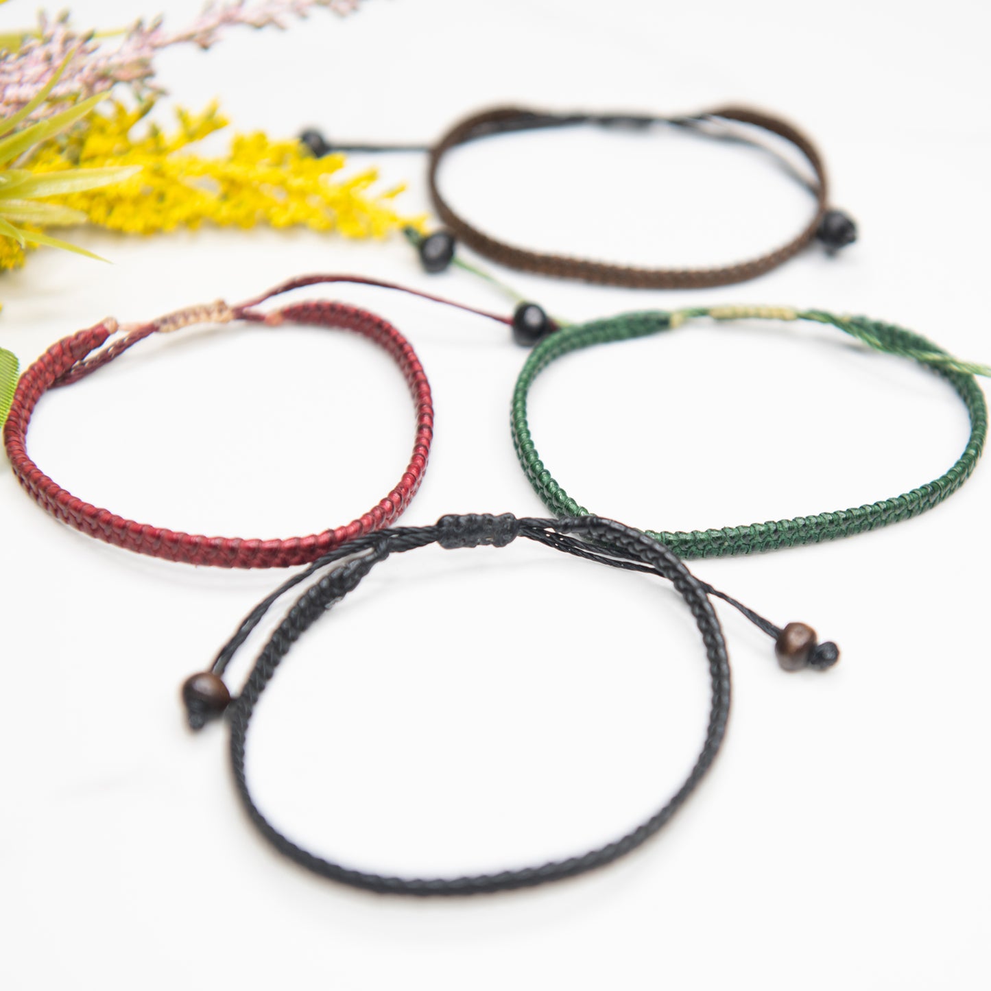 Small Braided Leather Bracelets