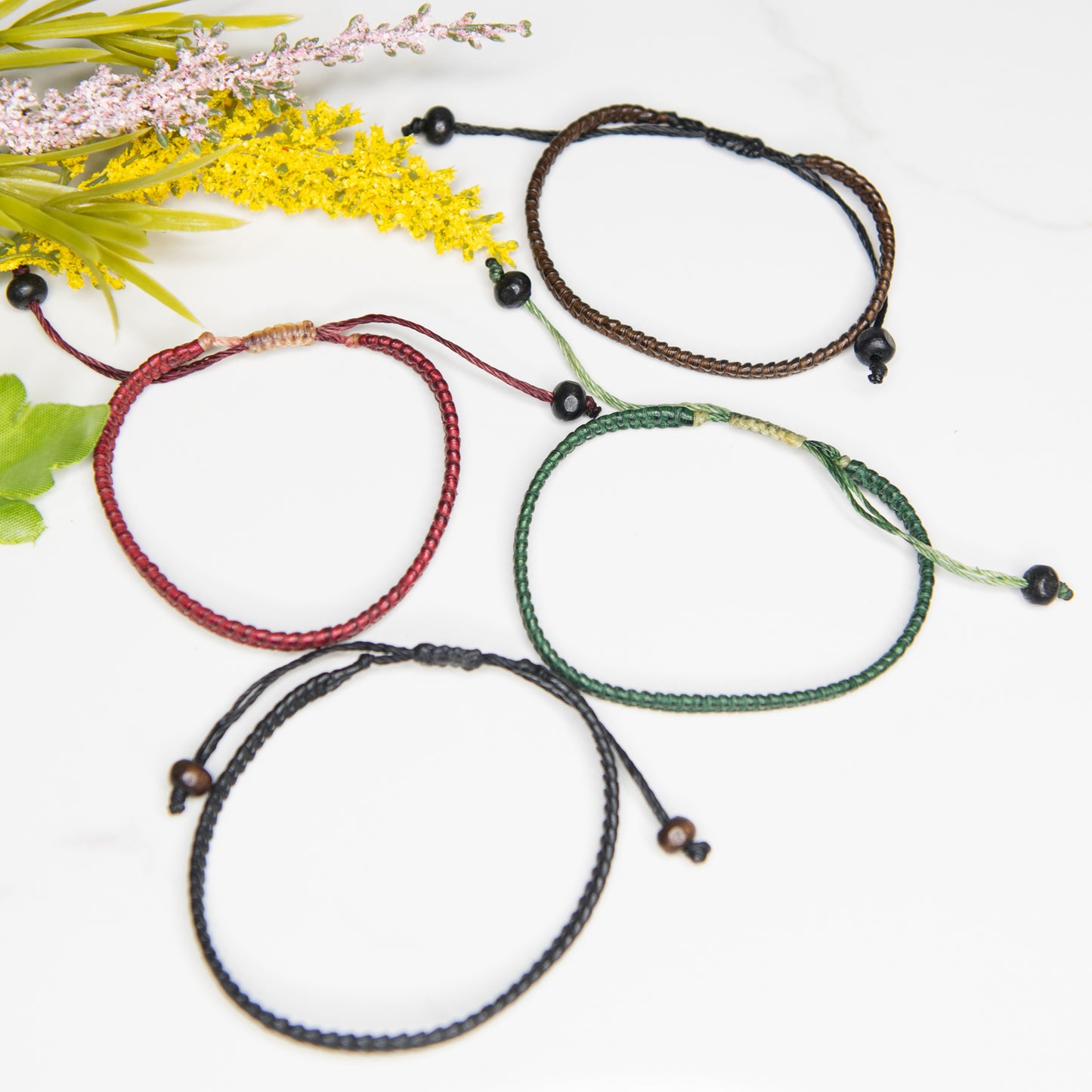 Small Braided Leather Bracelets
