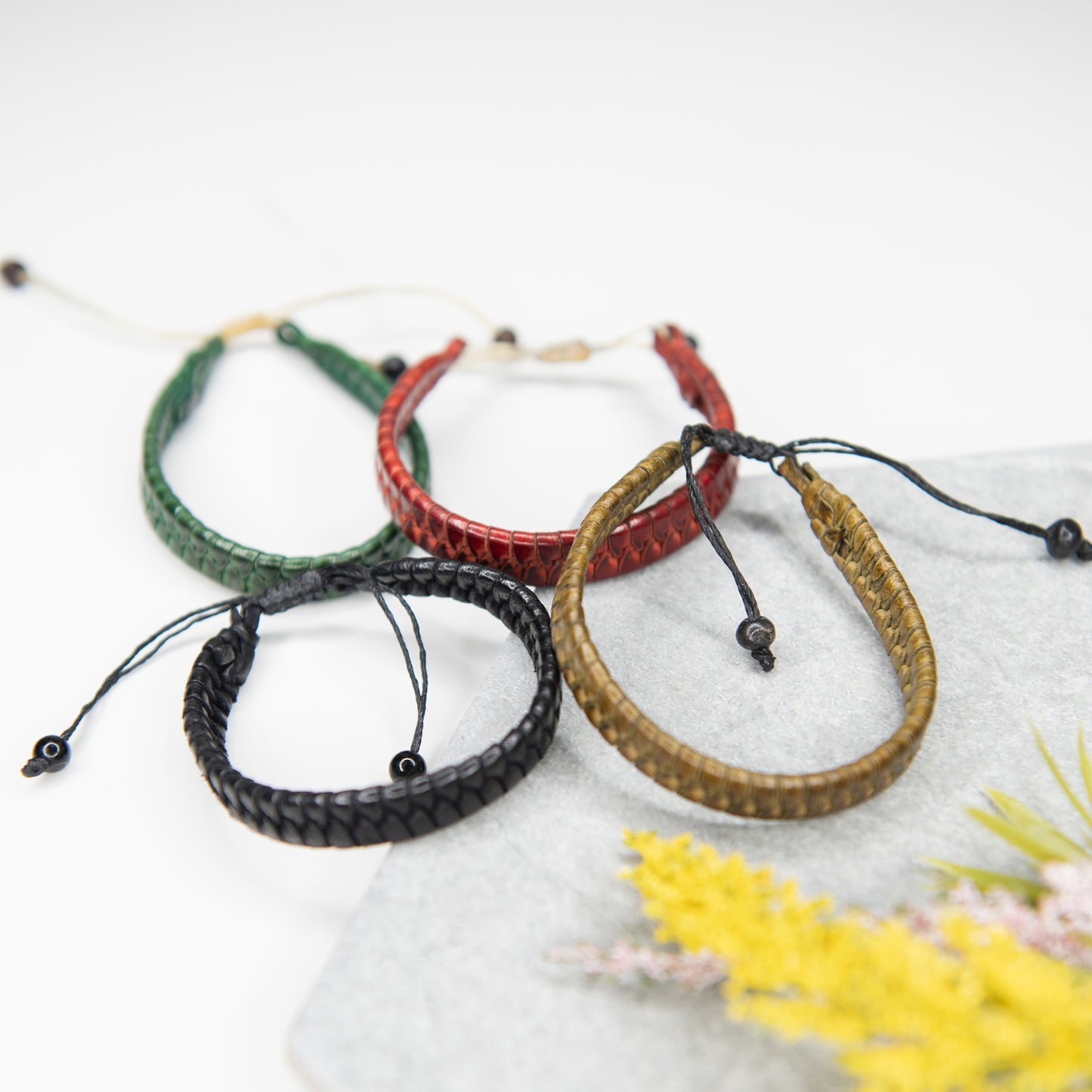 Large Braided Leather Bracelets