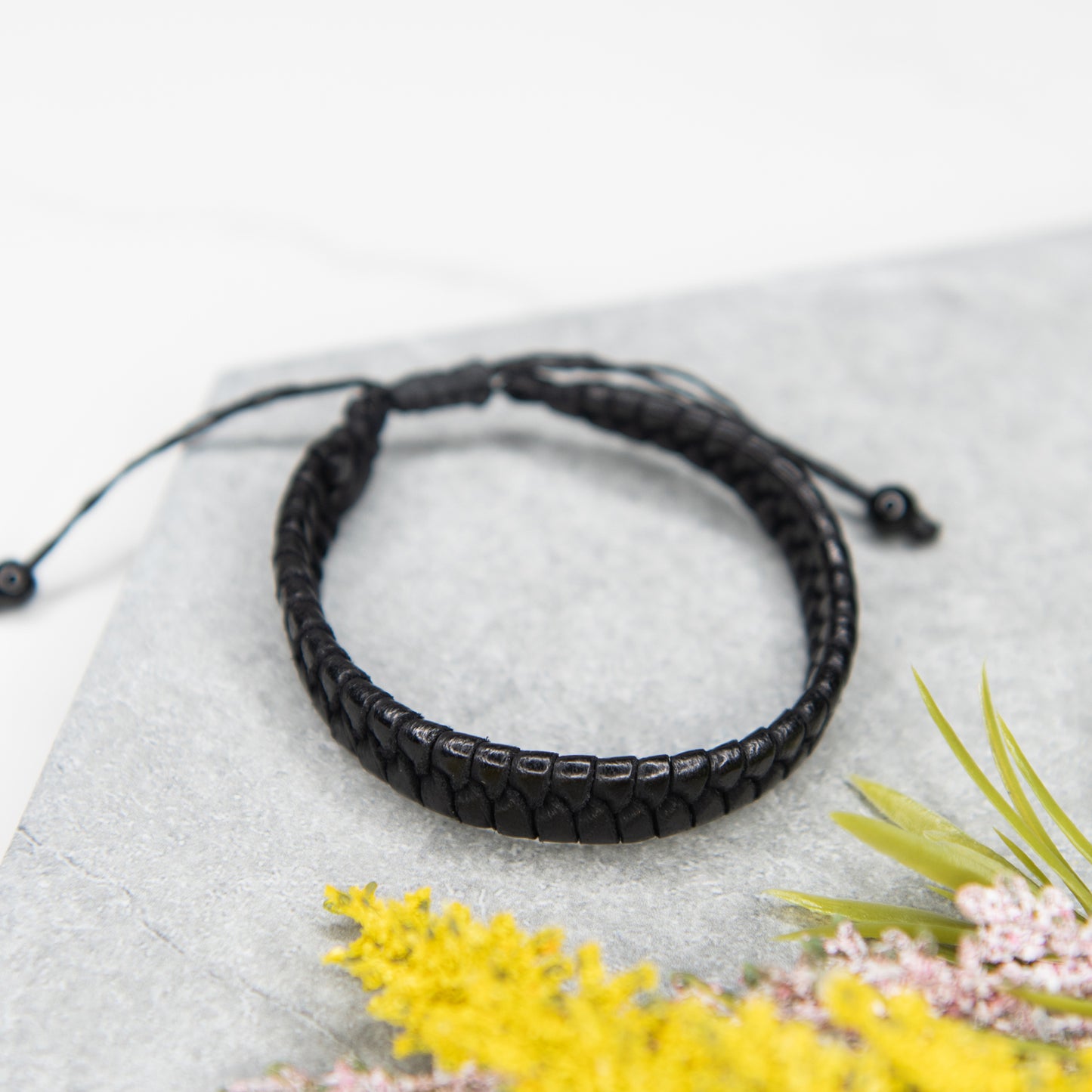 Large Braided Leather Bracelets