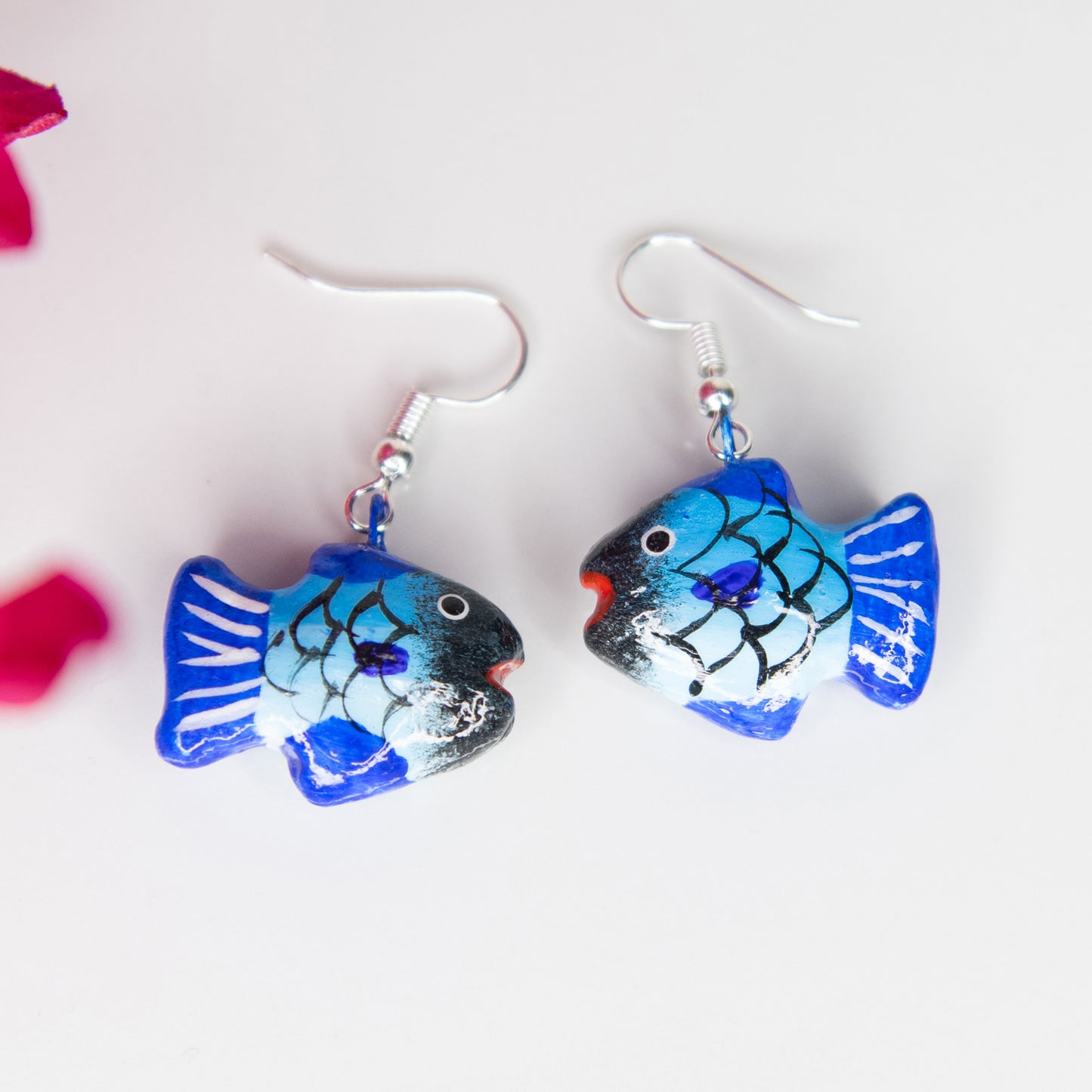 Puffy Fish Ceramic Earrings