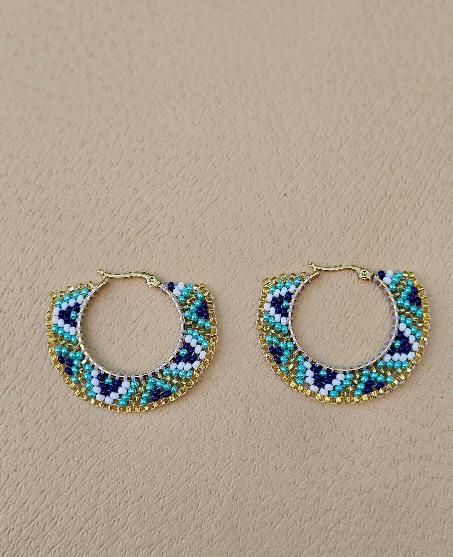 Blues Fiesta Round Earrings