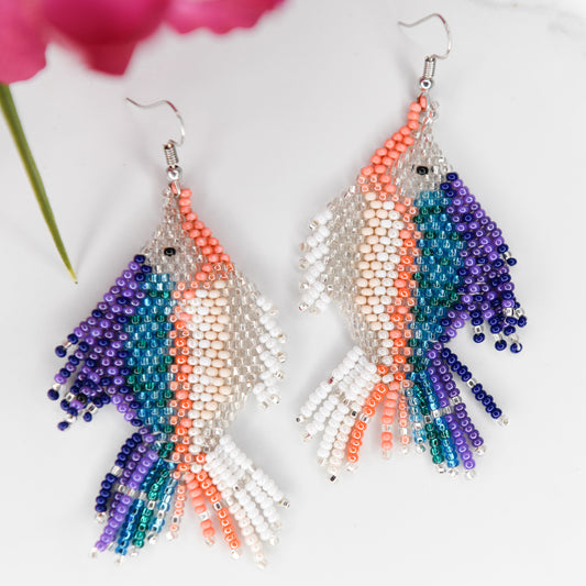 Beaded Fish Earrings
