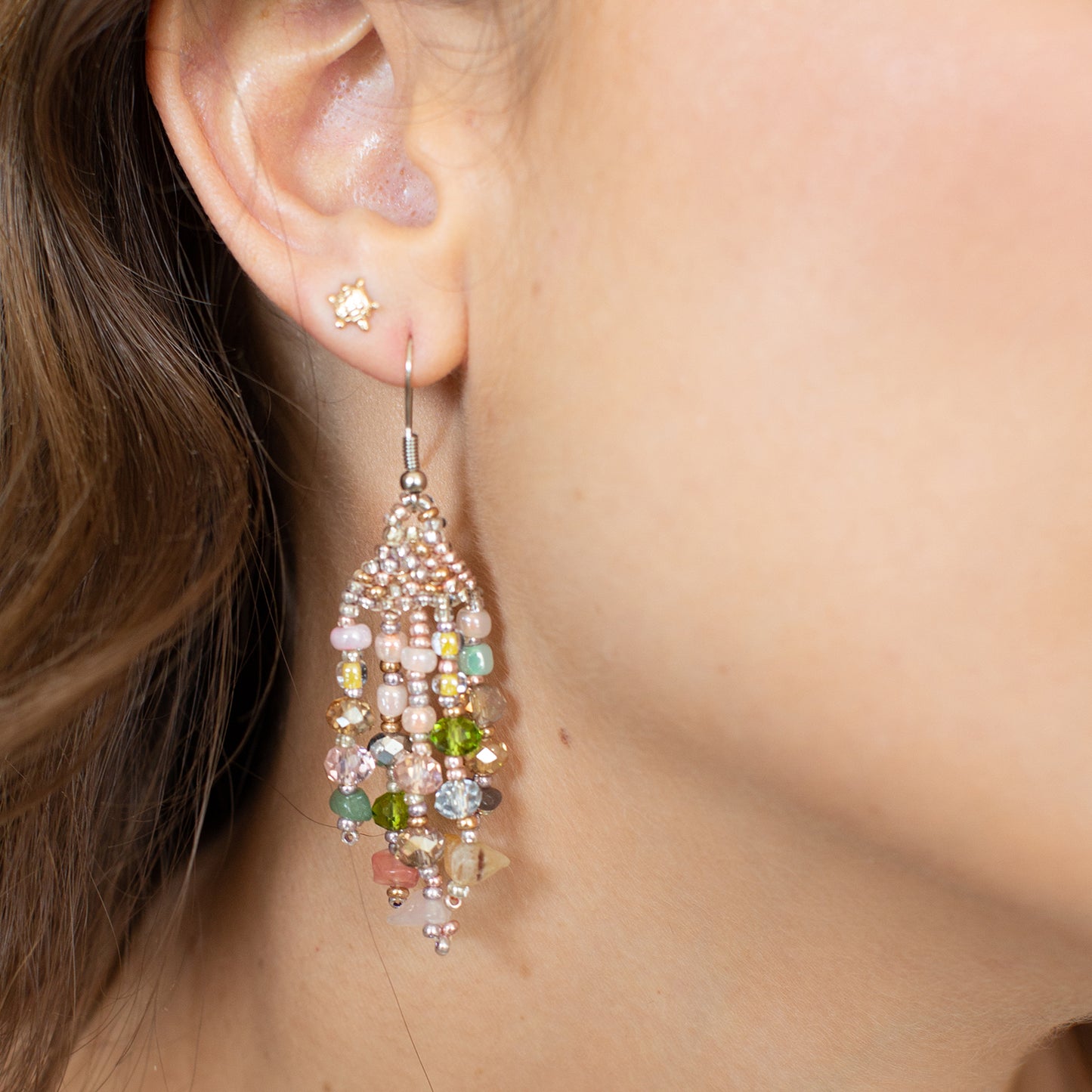 Feather Stone Earring (Sale)