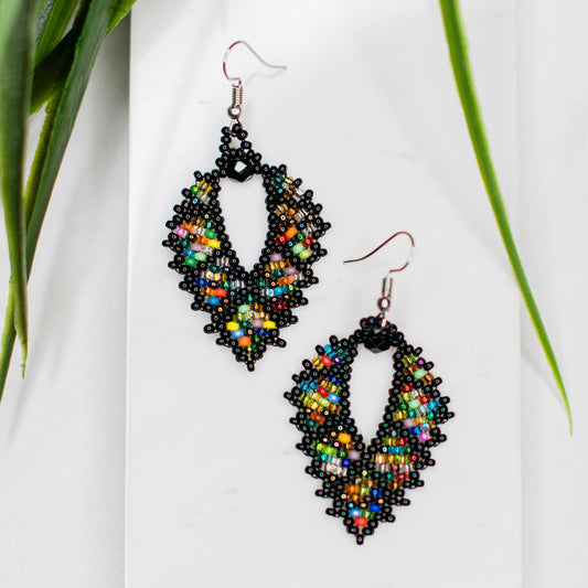 Mosaic Earrings Black