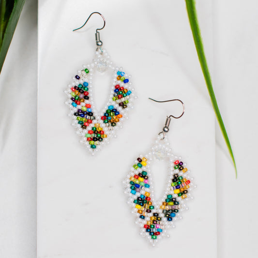 Mosaic Earring White