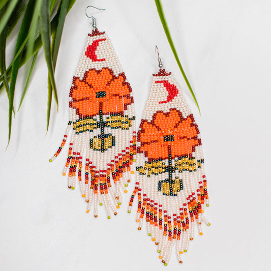 Moonflower Earring Orange