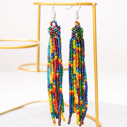 Rainbow Tassel Earrings (Sale)