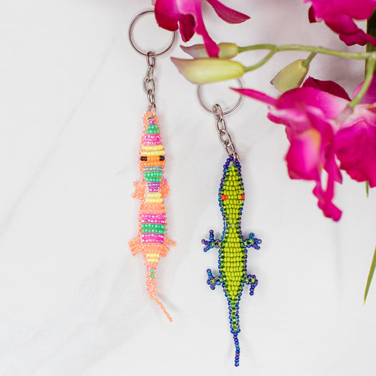 Lizard Beaded Keychains