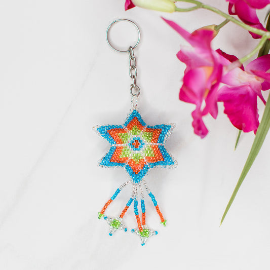 Beaded Star Keychain