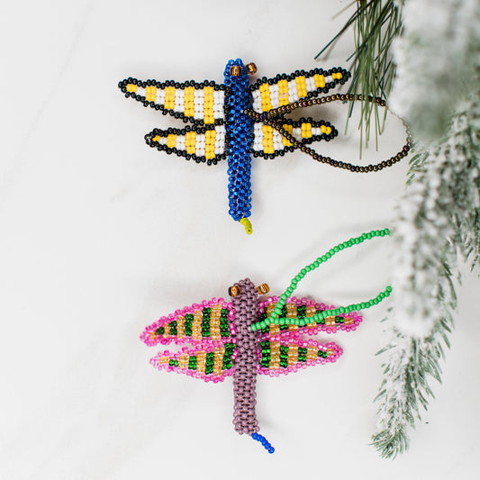 Dragonfly Beaded Ornament
