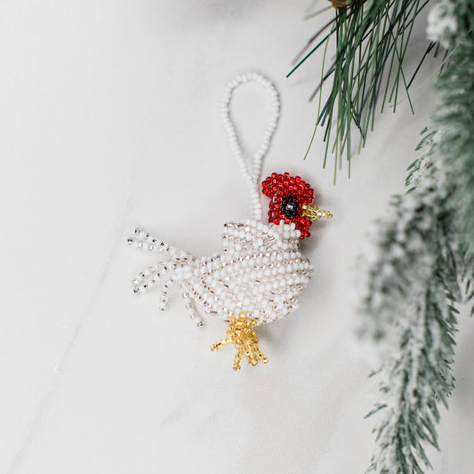 Rooster Beaded Ornament