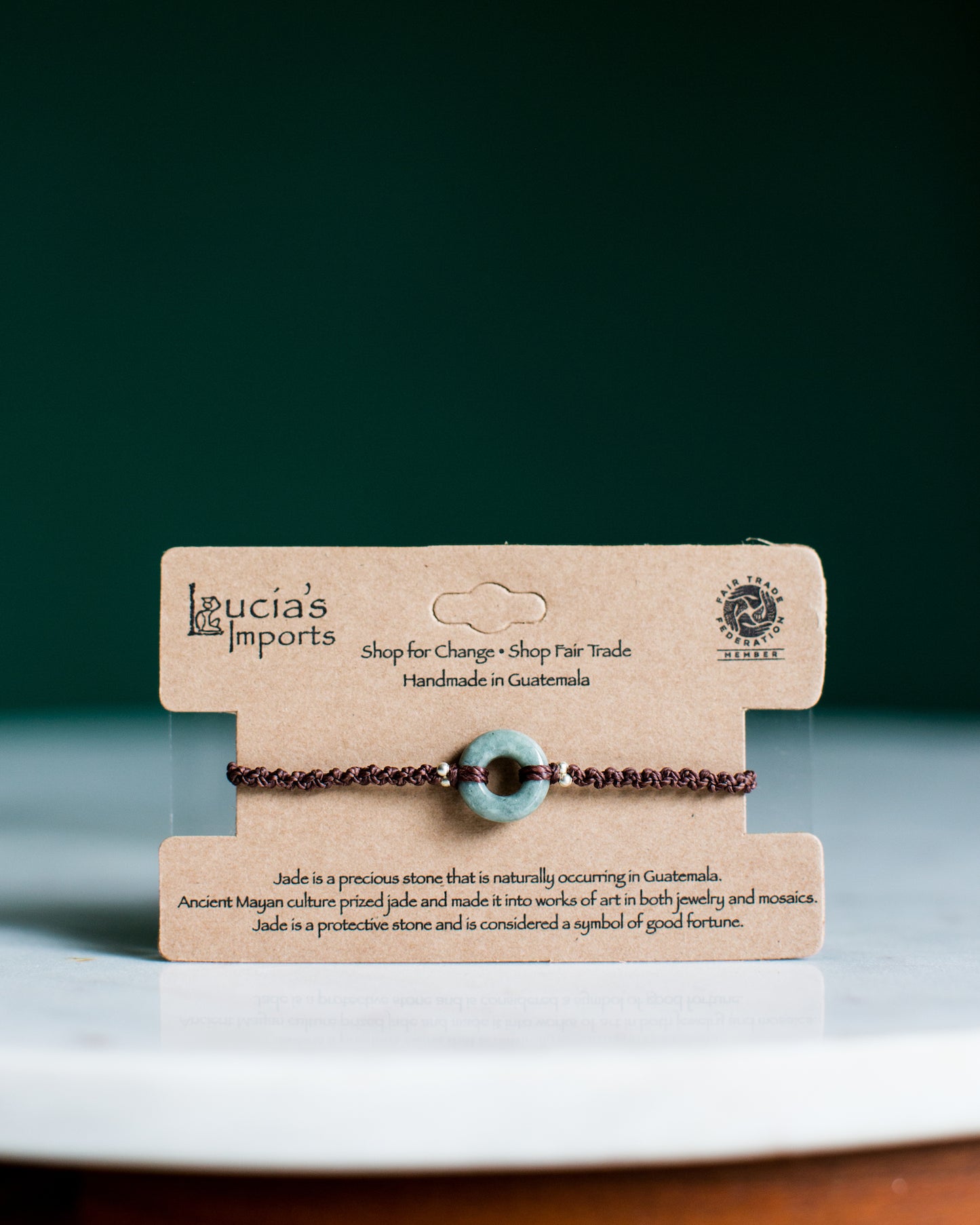 Macrame Jade Karma Bracelet