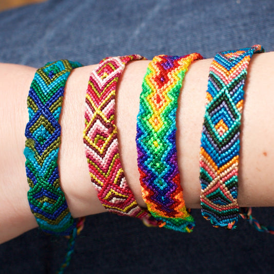 Wide Silk Friendship Bracelet