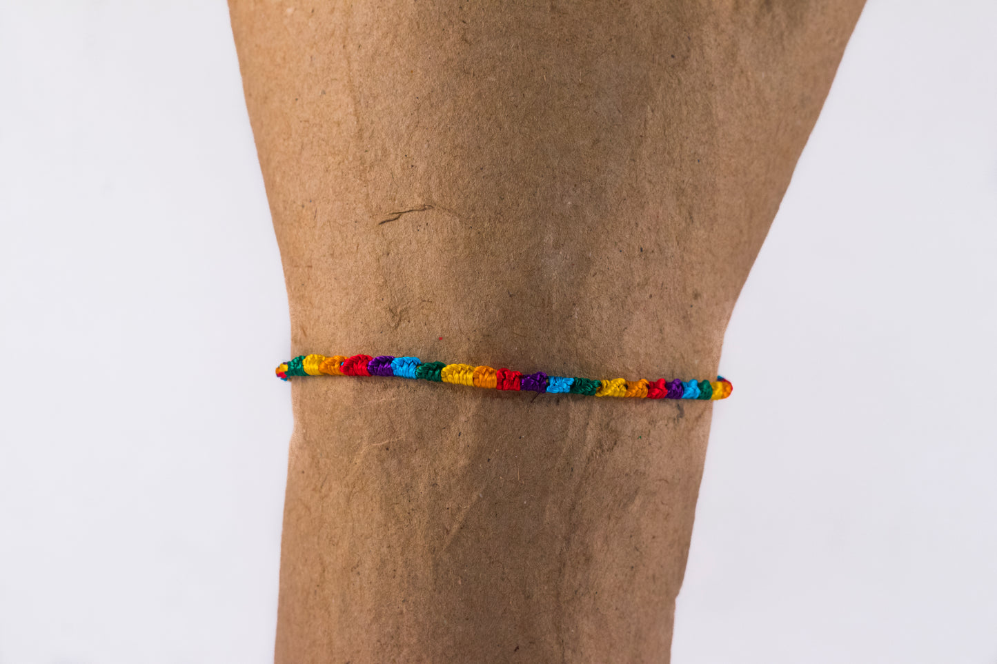 Round Silk Friendship Bracelet Rainbow