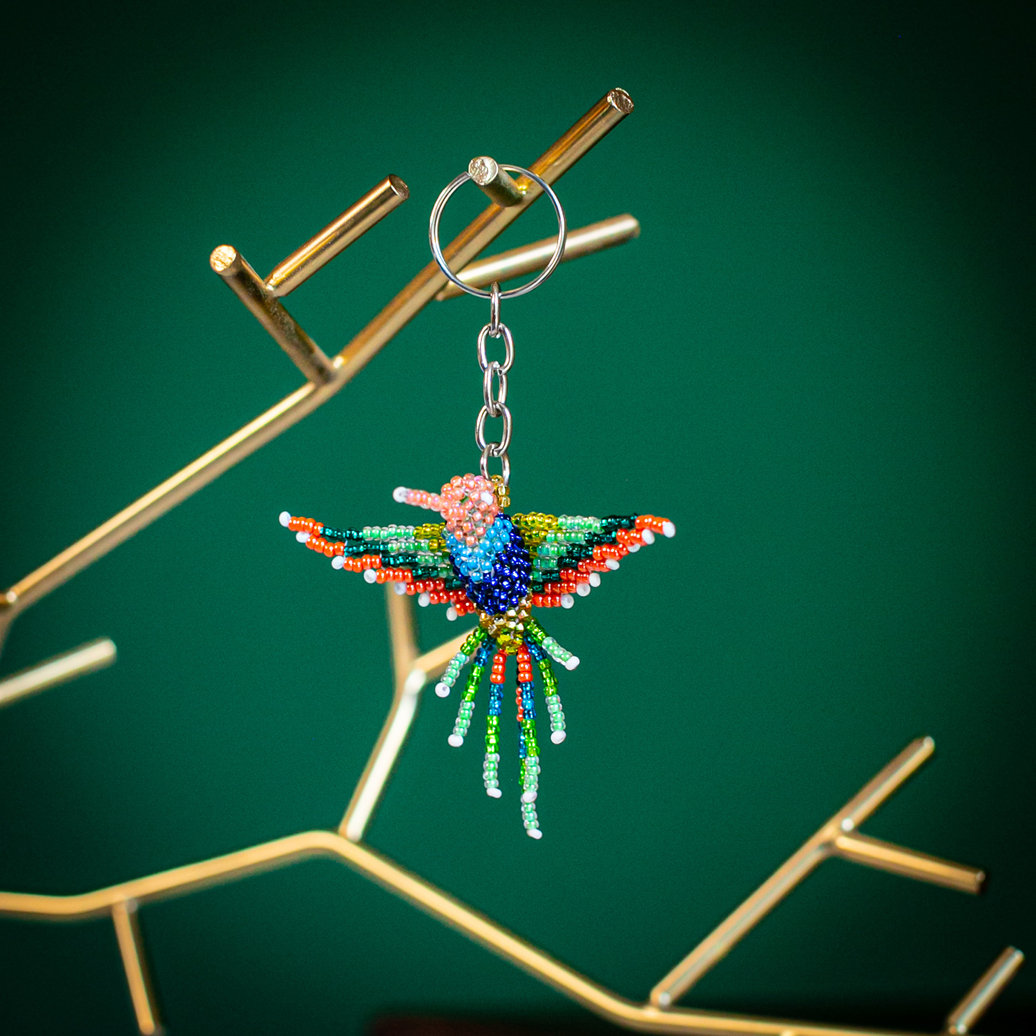 Beaded hummingbird hotsell keychain