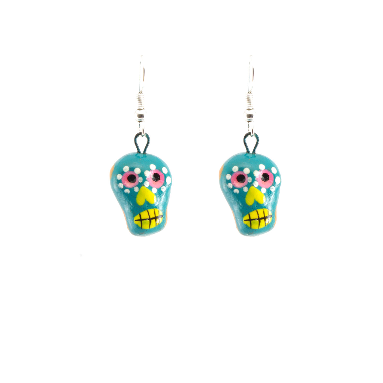 Skeleton Ceramic Earrings - Jewelry - Handmade Guatemalan Imports