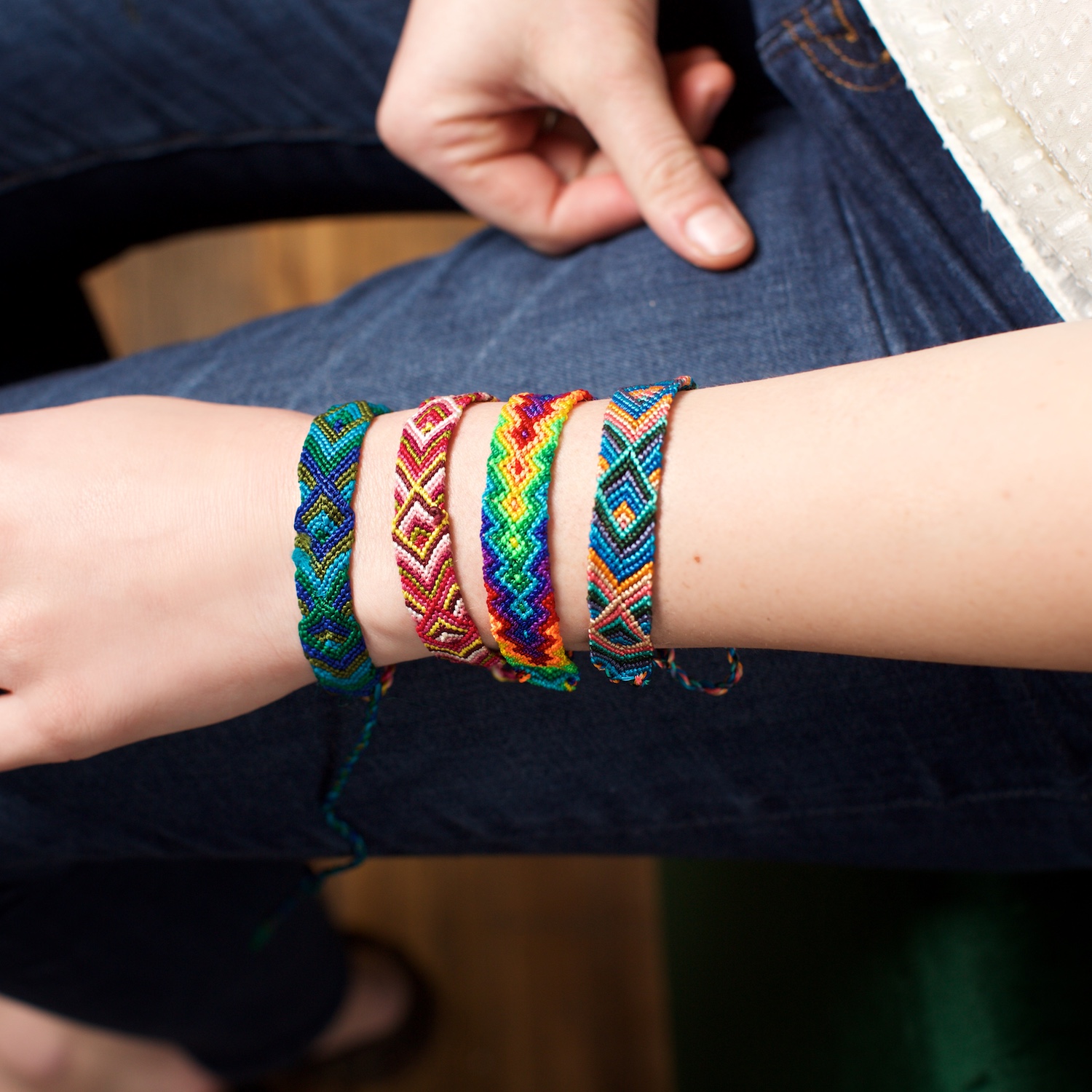 WIDE UNISEX WOVEN FRIENDSHIP BRACELETS GUATEMALA BRACELET Blue Red Yellow |  eBay