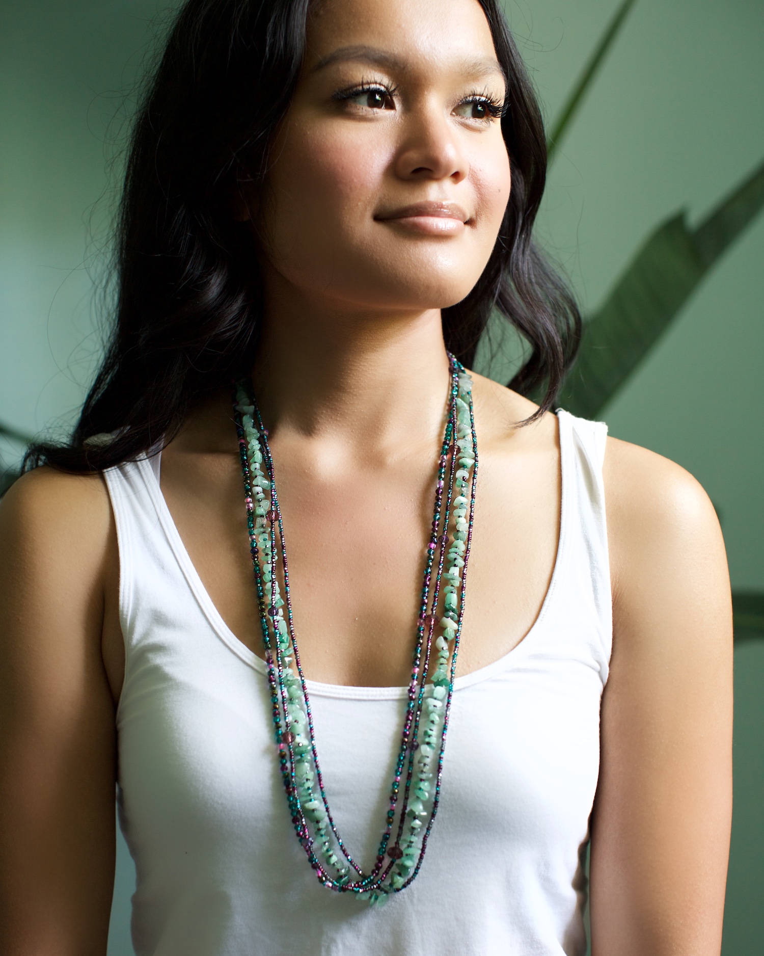 Long Rock Candy Necklace Jewelry Handmade Guatemalan Imports