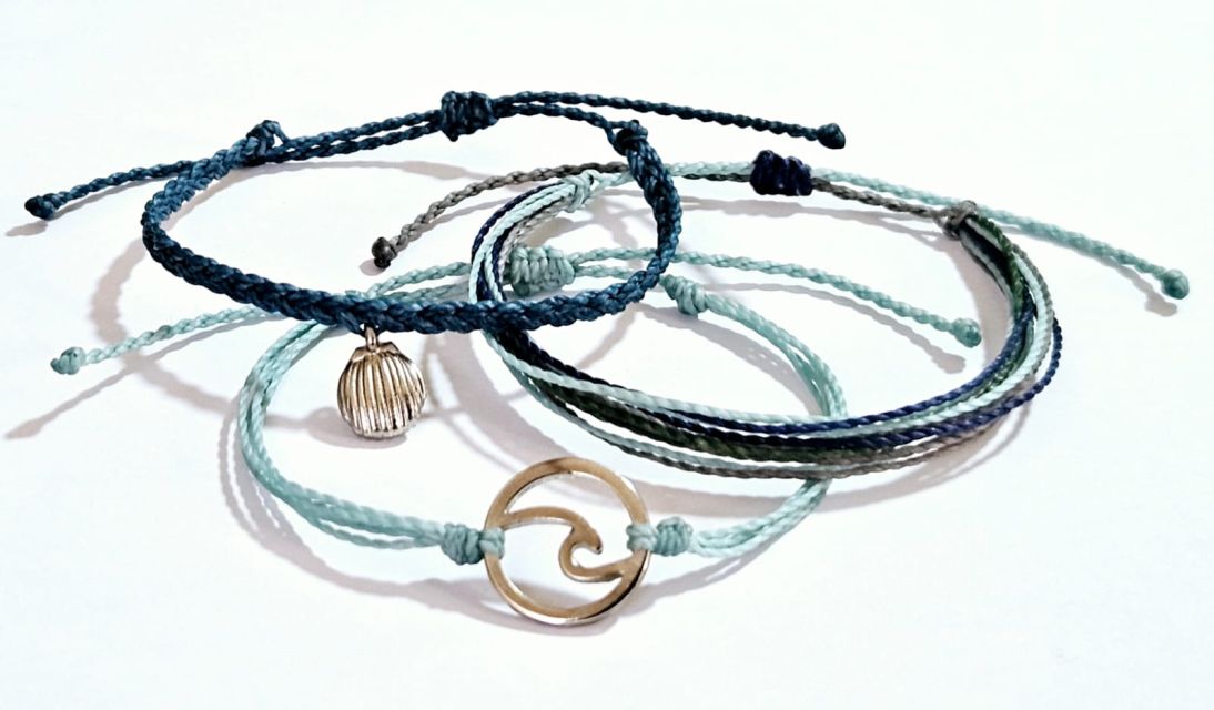 String Bracelet Set Tidal Wave Coastal JEwelry handmade fair trade