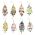 New! Feather Stone Earrings in Citrus Fair Trade Handmade Guatemalan Earrings