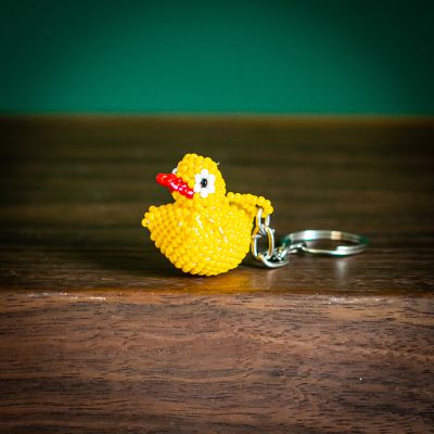 duck keychain fair trade beaded guatemala