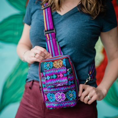 Explorer Bag Handmade Cotton Purse Crossbody Fair Trade Guatemalan