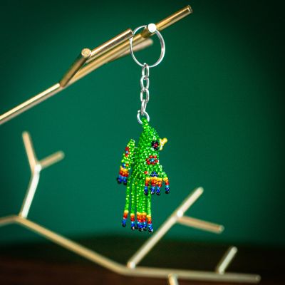 parrot beaded ornament fair trade