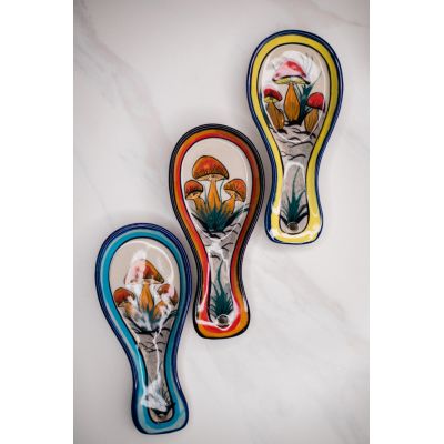 magic mushroom spoon rest kitchen accessories home goods ken edwards pottery fair trade ceramics