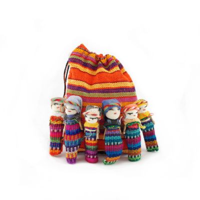 Lucia's Imports Fair Trade Handmade Guatemalan Worry Doll Family