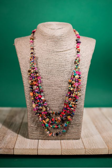 Fiesta Multi Strand Necklace Handmade Guatemalan Fair Trade