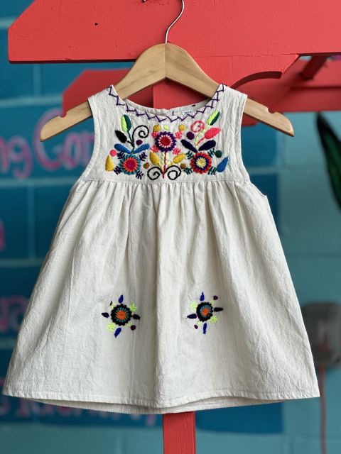Embroidered dress for little girl hotsell