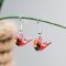 cardinal ceramic earrings guatemalan handmade fair trade