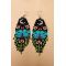 gold moth earrings handmade fair trade beaded guatemalan