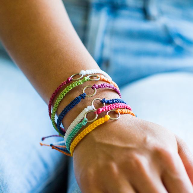 Fair Trade String friendship bracelets made in Guatemala